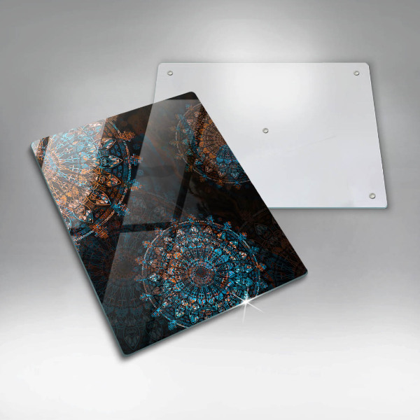 Deska kuchenna szklana Boho vintage koła