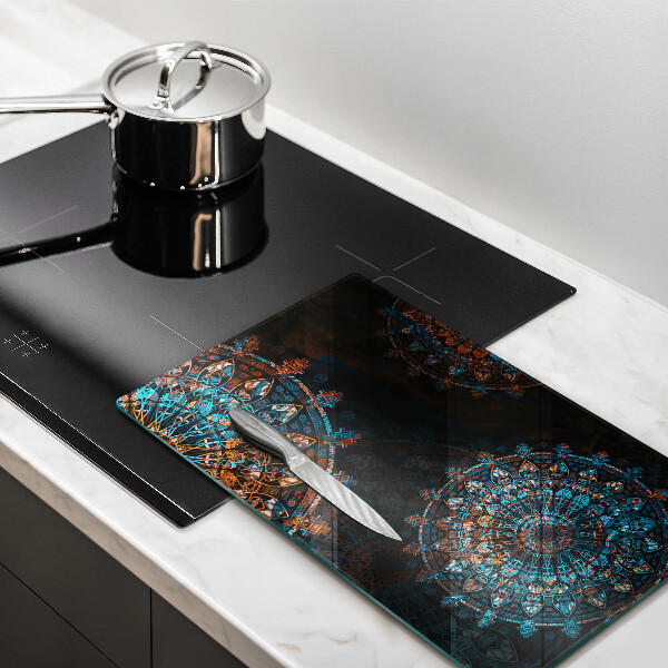 Deska kuchenna szklana Boho vintage koła