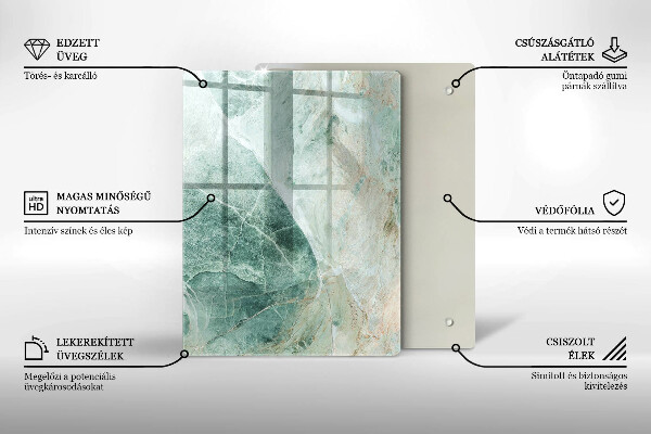 Deska kuchenna szklana Boho vintage koła