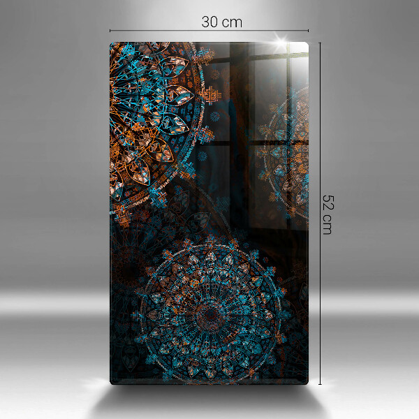 Deska kuchenna szklana Boho vintage koła