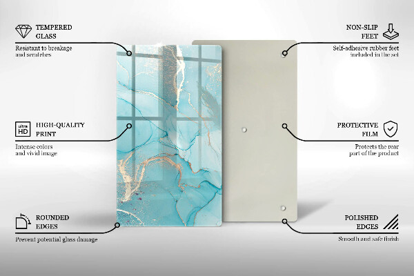 Deska kuchenna szklana Abstrakcja kamień