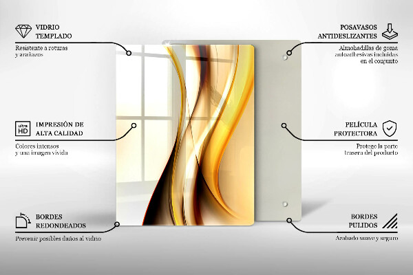 Deska kuchenna szklana Abstrakcja kamień