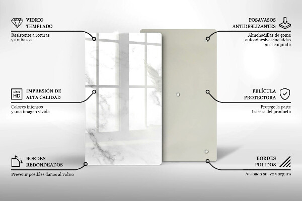 Deska kuchenna szklana Nowoczesny marmur
