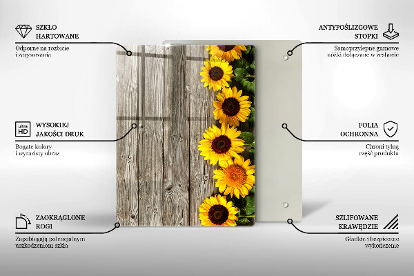 Deska kuchenna szklana Pnie drzew