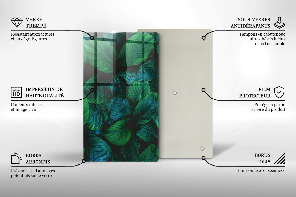 Deska kuchenna szklana Dżungla liście