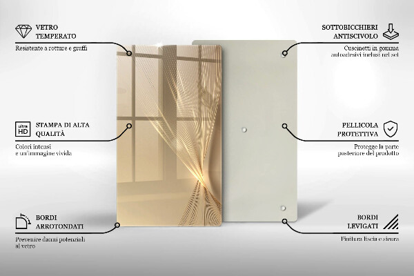 Deska kuchenna szklana Nowoczesna abstrakcja