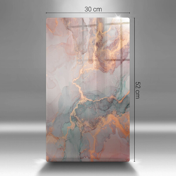 Deska kuchenna szklana Marmur ze złotem