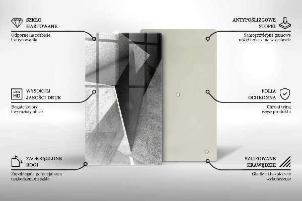 Deska kuchenna szklana Betonowa abstrakcja