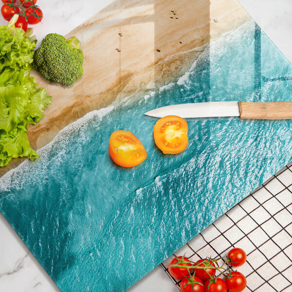 Deska kuchenna szklana Brzeg plaży i morze