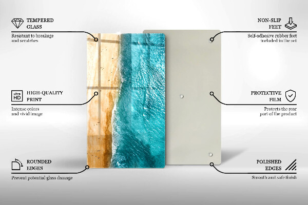 Deska kuchenna szklana Brzeg plaży i morze