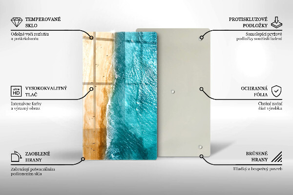 Deska kuchenna szklana Brzeg plaży i morze