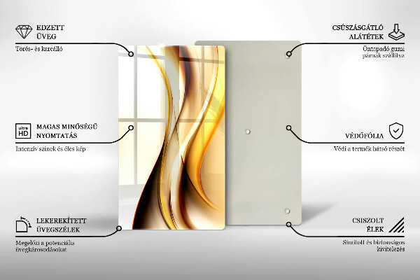 Deska kuchenna szklana Abstrakcja dym linie