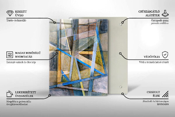 Deska kuchenna szklana Abstrakcja dym linie