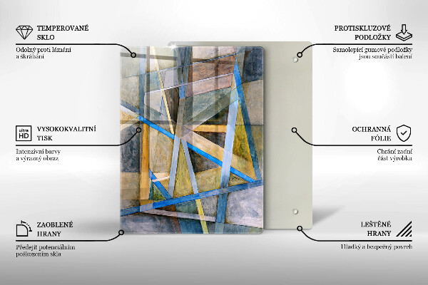 Deska kuchenna szklana Abstrakcja dym linie