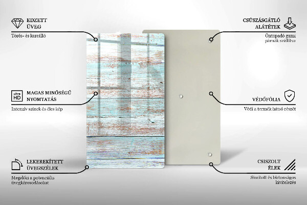 Deska kuchenna szklana Stare deski vintage