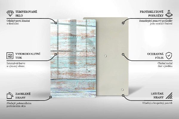 Deska kuchenna szklana Stare deski vintage