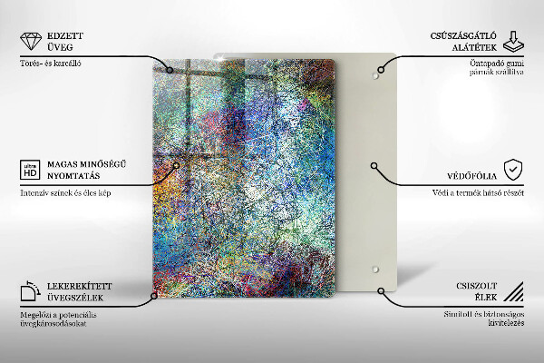 Deska kuchenna szklana Stare deski vintage