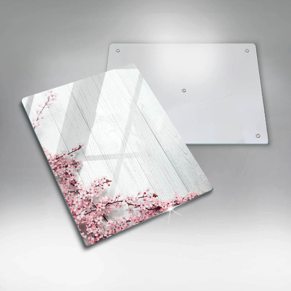 Deska kuchenna szklana Kwiaty na deskach