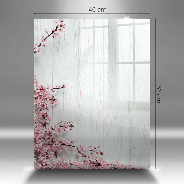 Deska kuchenna szklana Kwiaty na deskach