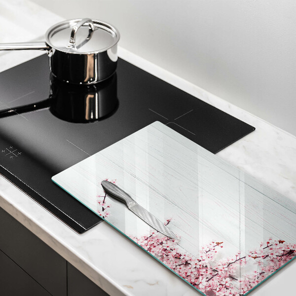 Deska kuchenna szklana Kwiaty na deskach