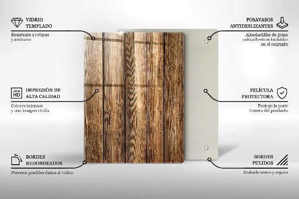 Deska kuchenna szklana Kwiaty na deskach