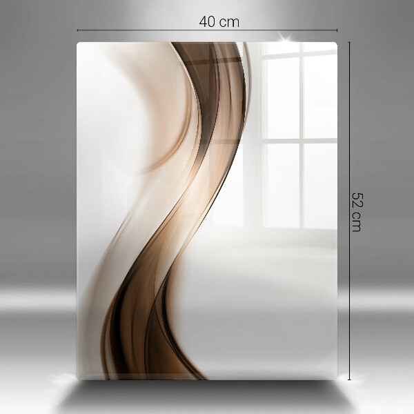 Deska kuchenna szklana Abstrakcja brązowe linie