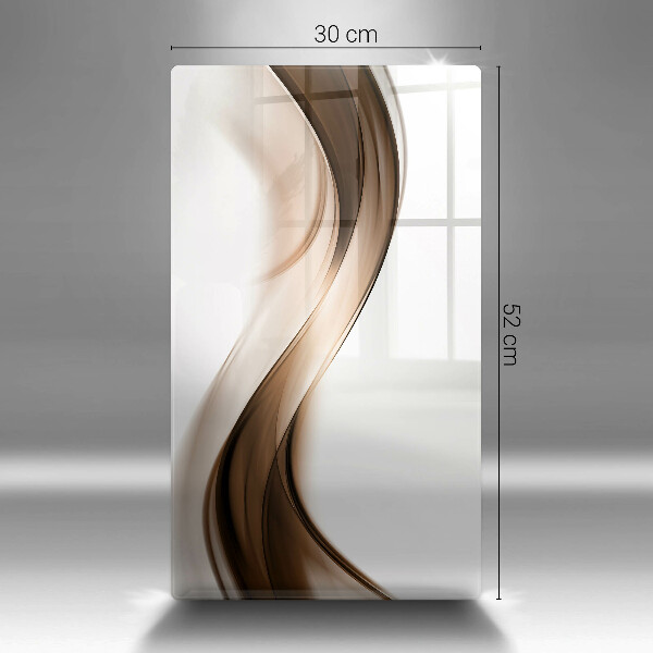Deska kuchenna szklana Abstrakcja brązowe linie