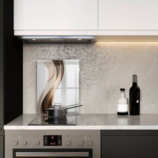 Deska kuchenna szklana Abstrakcja brązowe linie