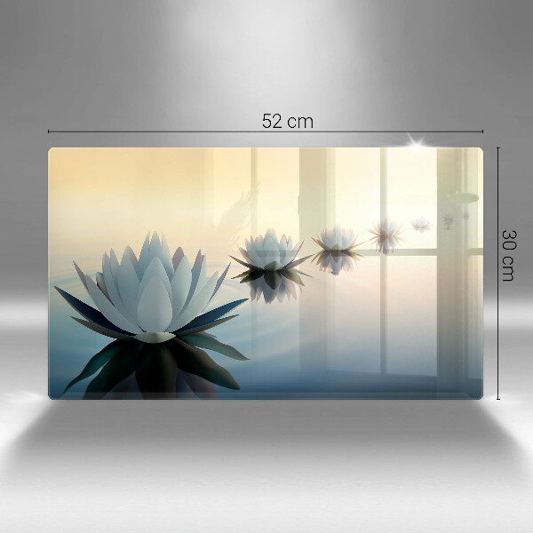 Szklana deska do krojenia Kwiaty lilie na wodzie
