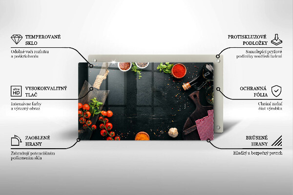 Szklana deska do krojenia Pomidorki koktajlowe