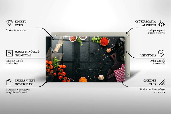 Szklana deska do krojenia Pomidorki koktajlowe