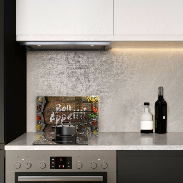 Szklana deska do krojenia Deski napis Bon Appetit