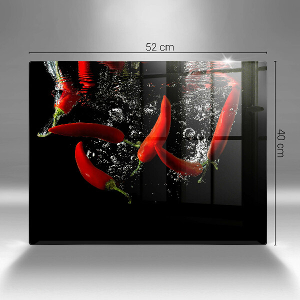 Szklana deska do krojenia Papryczki chili w wodzie