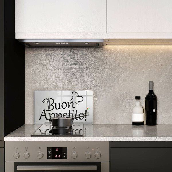 Szklana deska do krojenia Napis Buon Appetito!