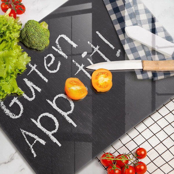 Szklana deska do krojenia Napis Guten Appetit!