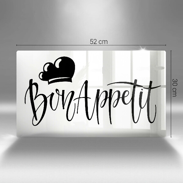 Szklana deska do krojenia Napis Bon Appetit