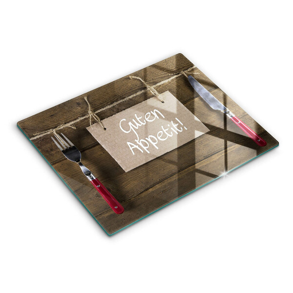 Szklana deska do krojenia Deski napis Guten Apetit