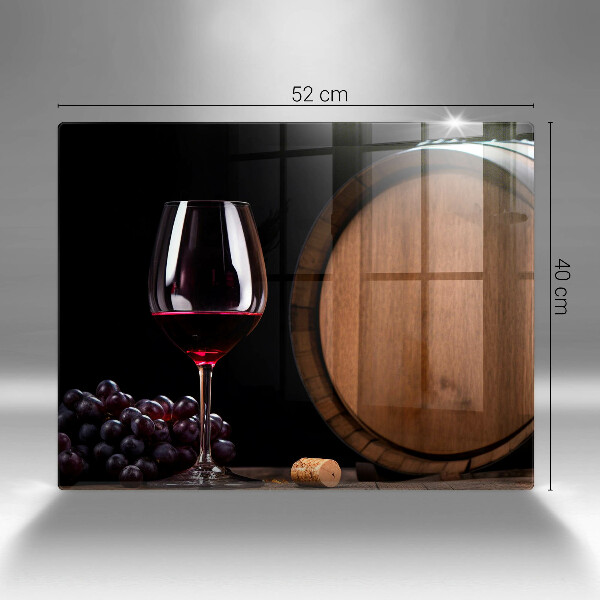 Szklana deska do krojenia Beczka wina kieliszek