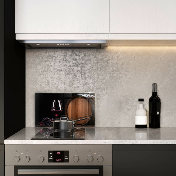 Szklana deska do krojenia Beczka wina kieliszek