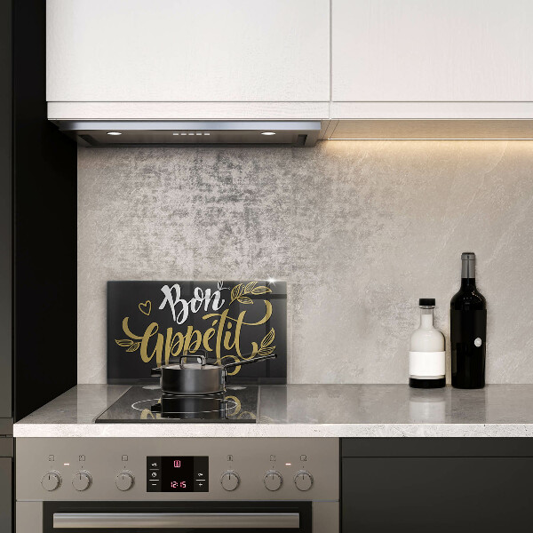 Szklana deska do krojenia Napis Bon Appetit