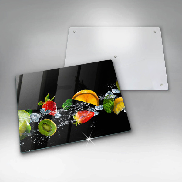 Szklana deska do krojenia Owoce w wodzie