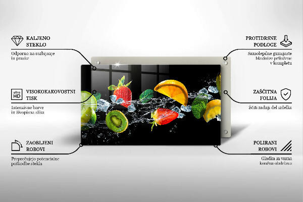 Szklana deska do krojenia Owoce w wodzie