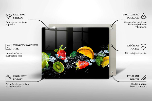 Szklana deska do krojenia Owoce w wodzie