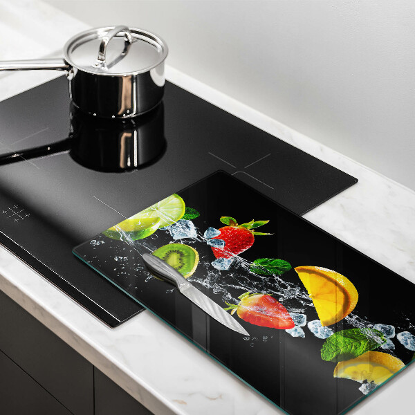 Szklana deska do krojenia Owoce w wodzie