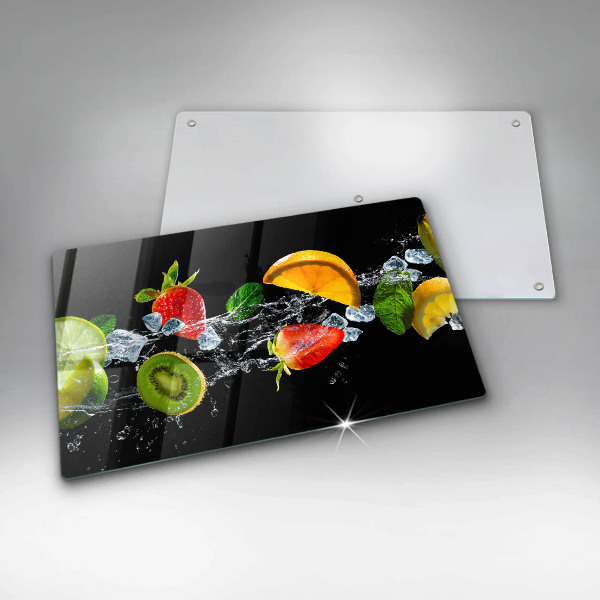 Szklana deska do krojenia Owoce w wodzie