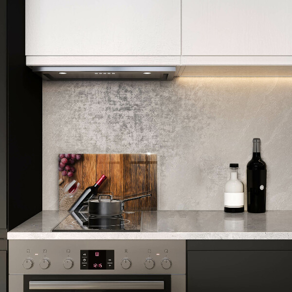 Szklana deska do krojenia Butelka czerwonego wina