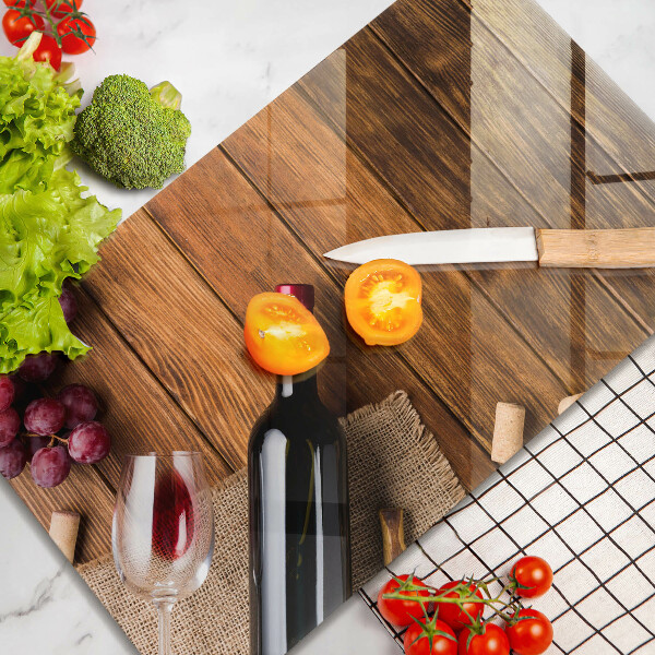 Szklana deska do krojenia Butelka czerwonego wina