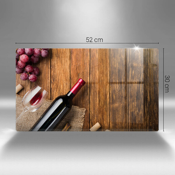 Szklana deska do krojenia Butelka czerwonego wina