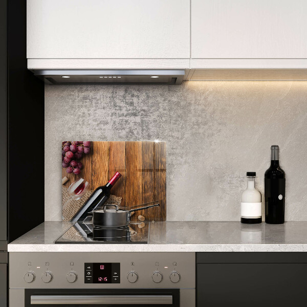 Szklana deska do krojenia Butelka czerwonego wina