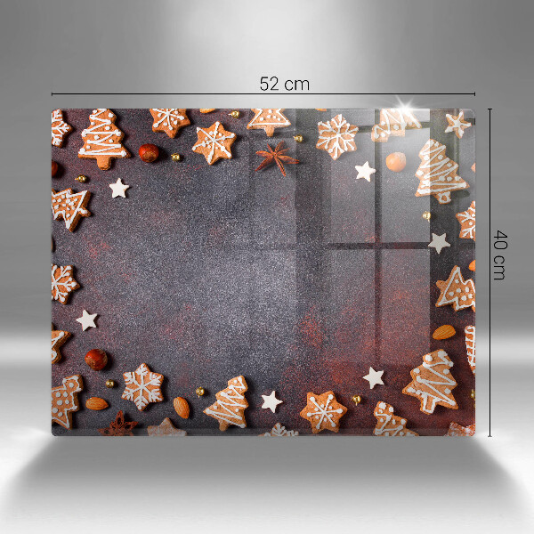 Szklana deska do krojenia Pierniczki świąteczne